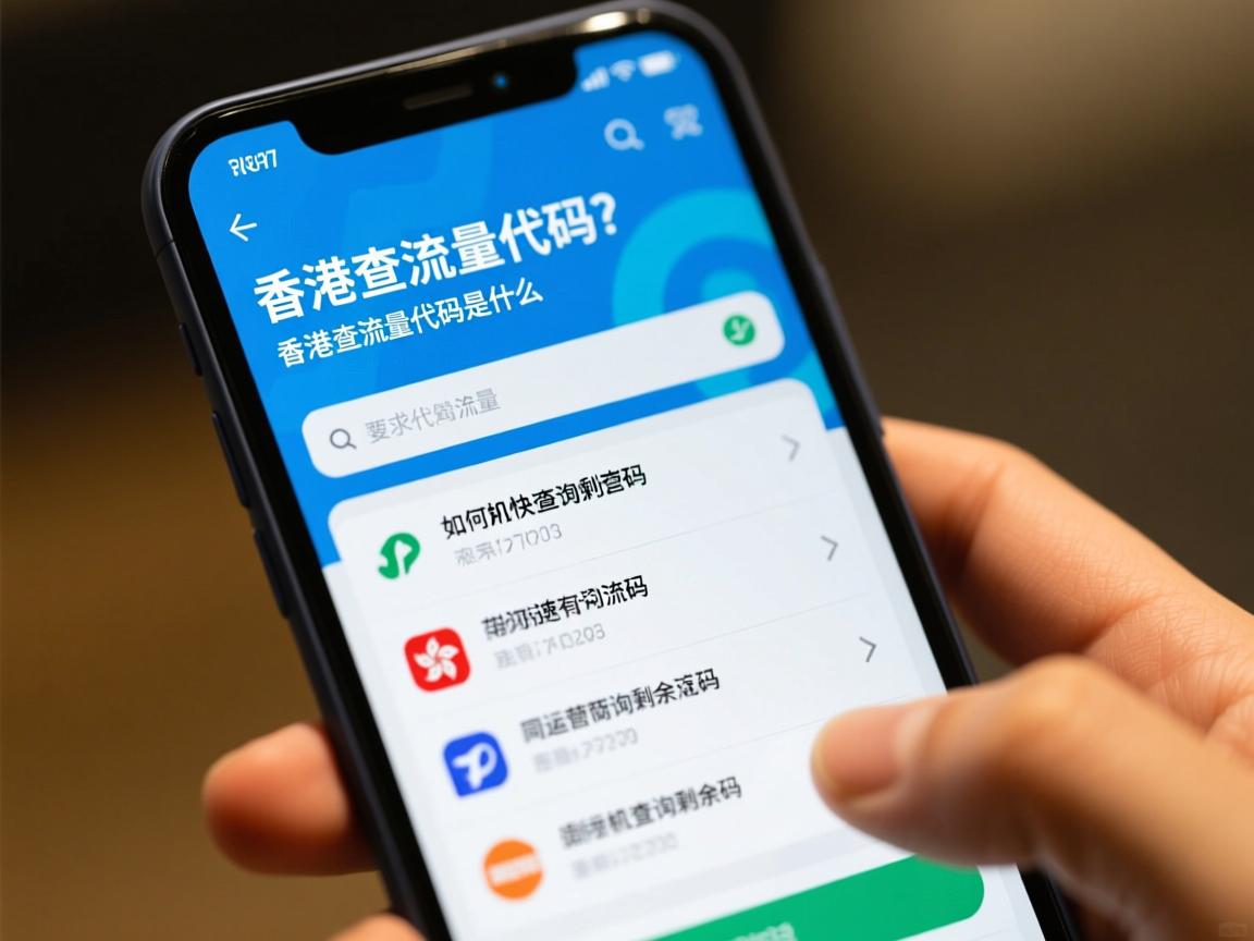 香港卡查流量代码是什么，如何用手机快速查询剩余流量，不同运营商代码有何区别？