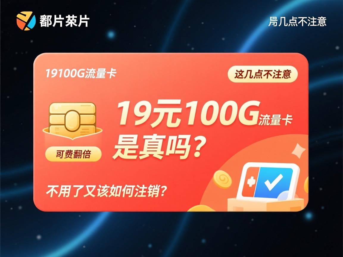19元100G流量卡是真的吗？这几点不注意，月费可能翻倍！不用了又该如何注销？
