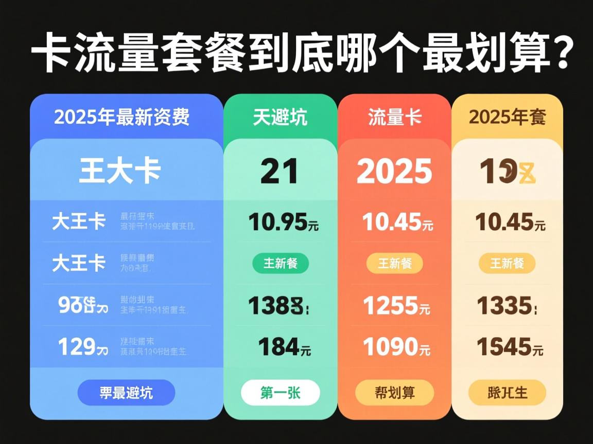 大王卡流量套餐到底哪个最划算？2025年最新资费对比帮你避坑