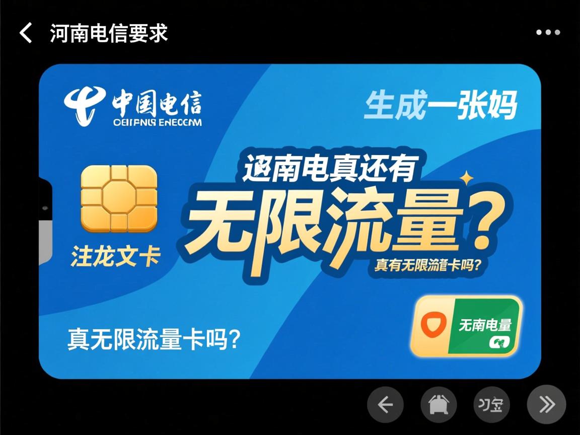 河南电信真的还有无限流量卡吗？