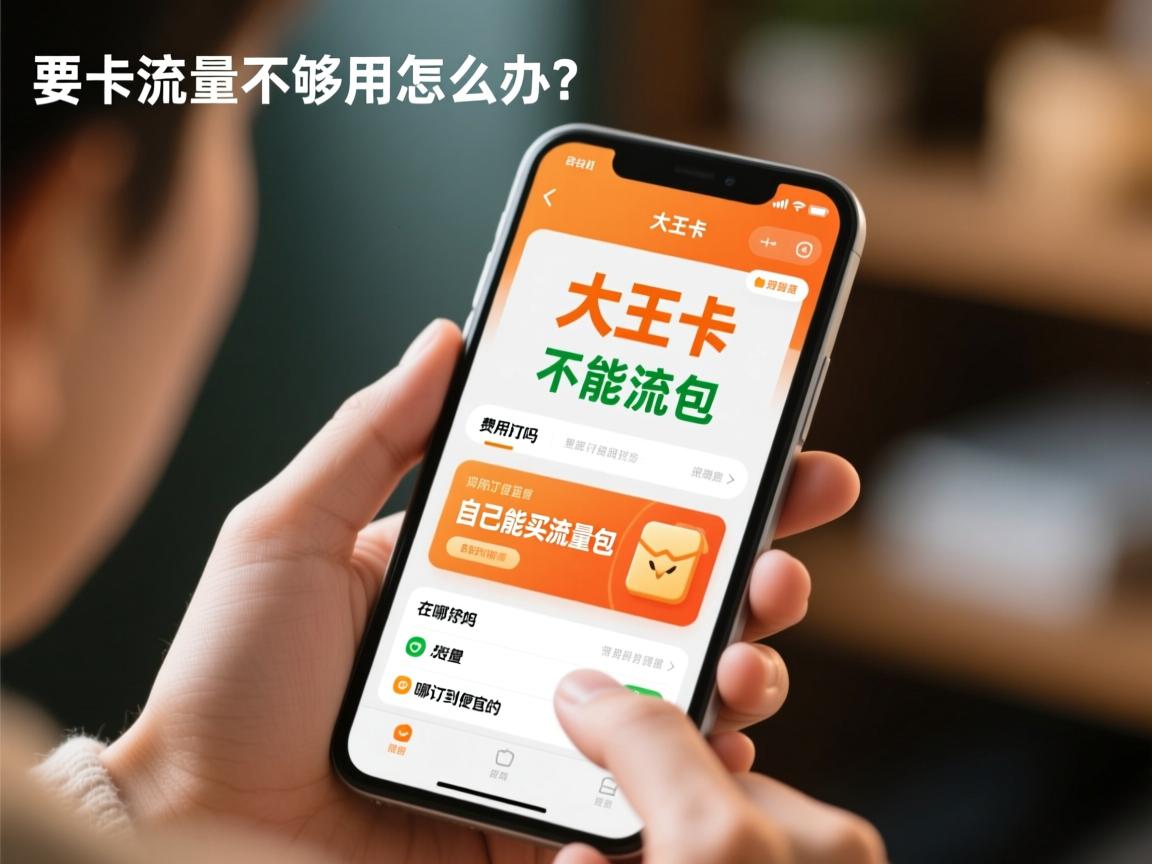 大王卡流量不够用怎么办，自己能买流量包吗，在哪订到便宜的，费用怎么算？