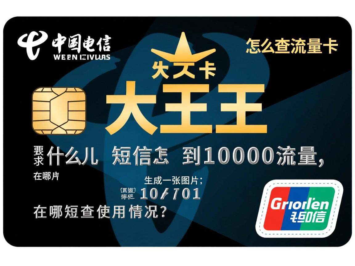 电信大王卡怎么查流量,发什么短信到10001,在哪儿查使用情况?