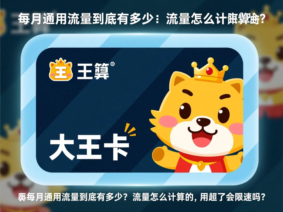 大王卡每月通用流量到底有多少？流量怎么计算的，用超了会限速吗？