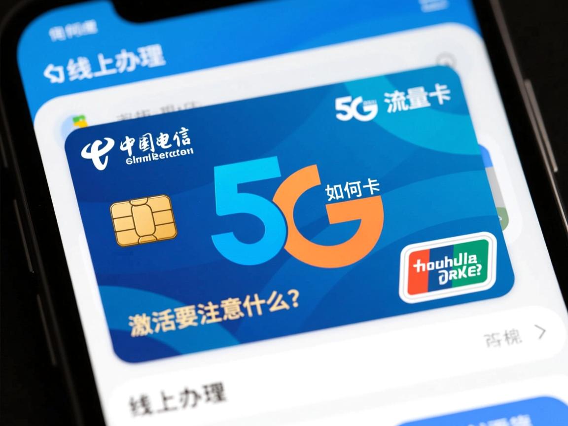电信5g流量卡如何线上办理，需要哪些材料，激活要注意什么？