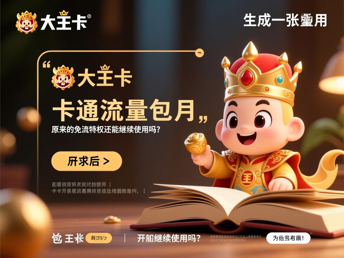 大王卡开通流量包月后，原来的免流特权还能继续使用吗？