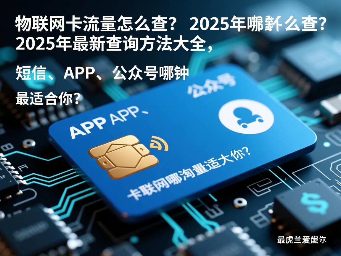 物联网卡流量怎么查？2025年最新查询方法大全，短信、APP、公众号哪种最适合你？