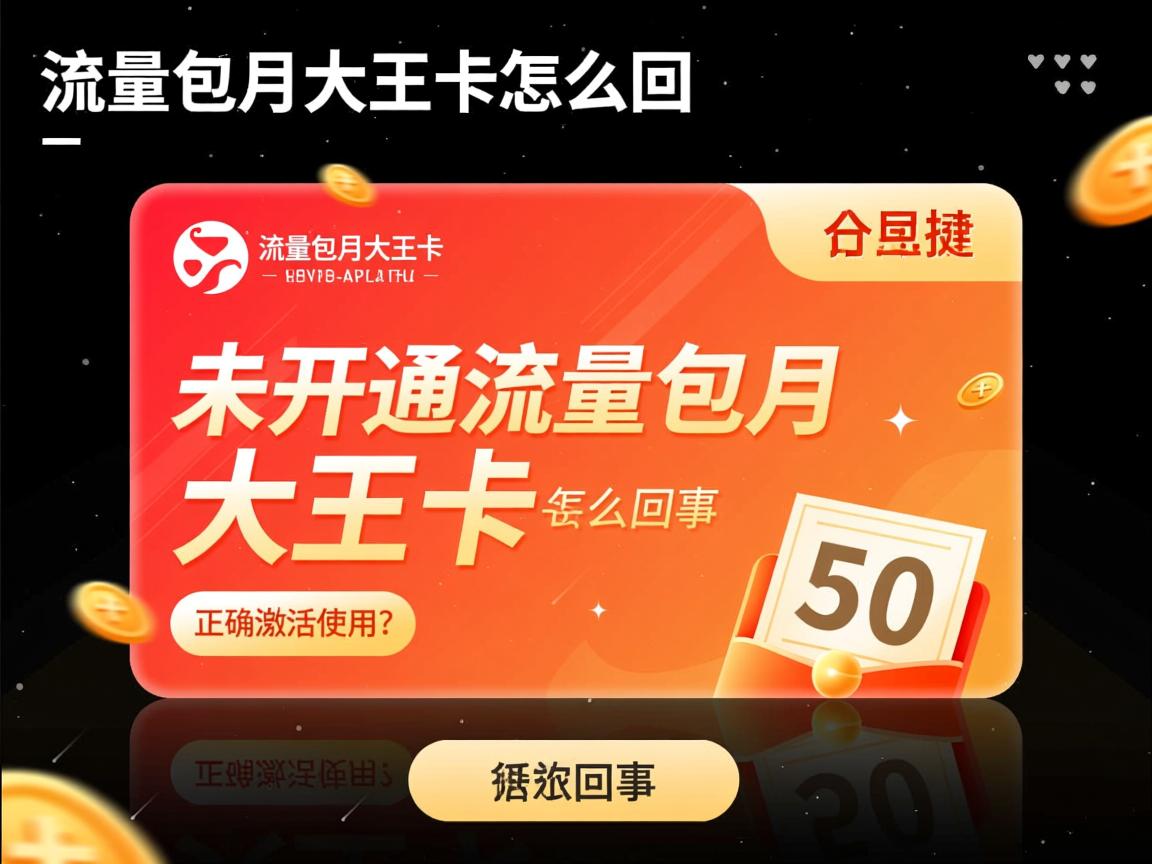 未开通流量包月大王卡怎么回事_提示未开通流量包月该如何正确激活使用？