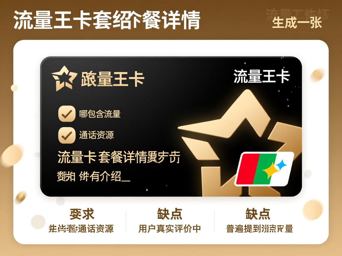 流量王卡介绍：流量王卡套餐详情具体包含哪些流量和通话资源_用户真实评价中普遍提到的优点和缺点是什么？