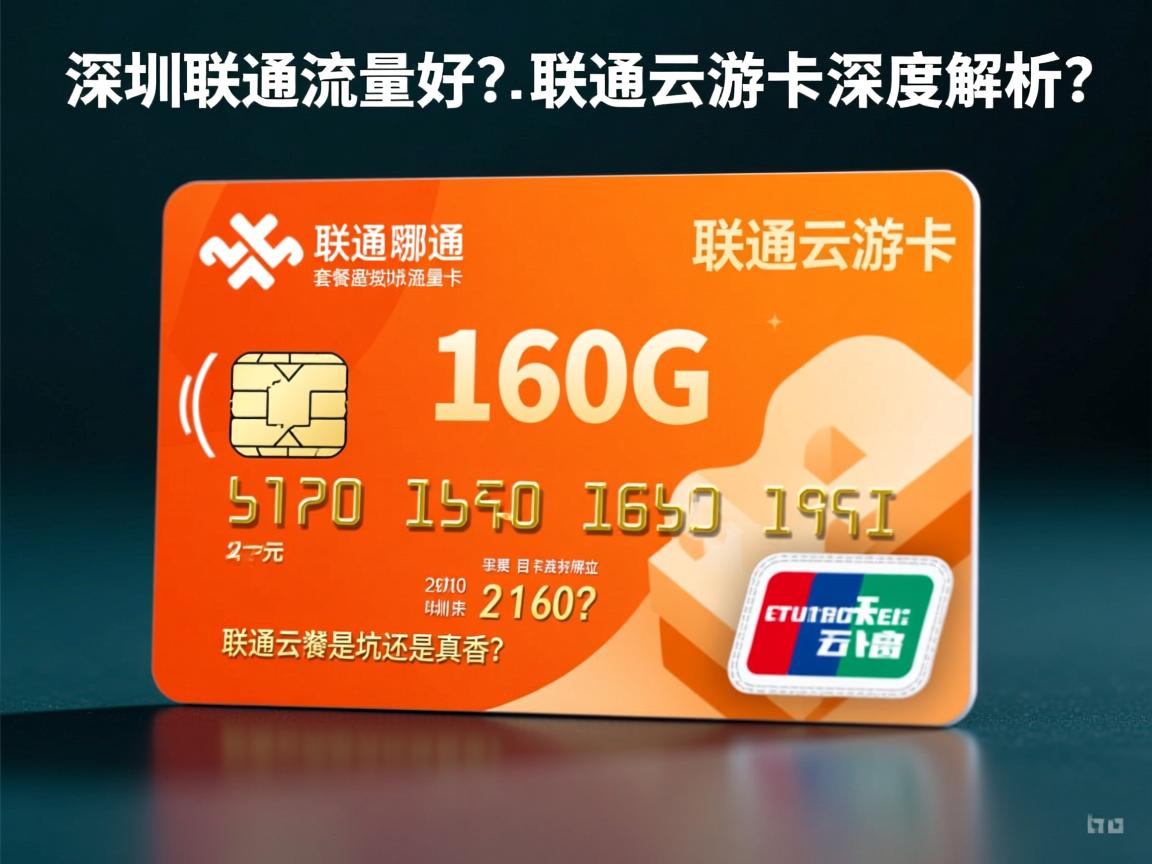 深圳联通流量卡哪种好？联通云游卡深度解析，29元160G套餐是坑还是真香？