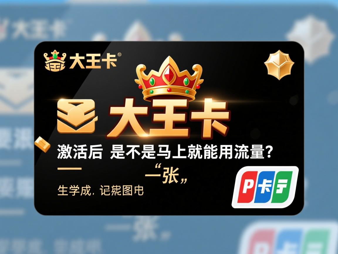大王卡激活后是不是马上就能用流量？