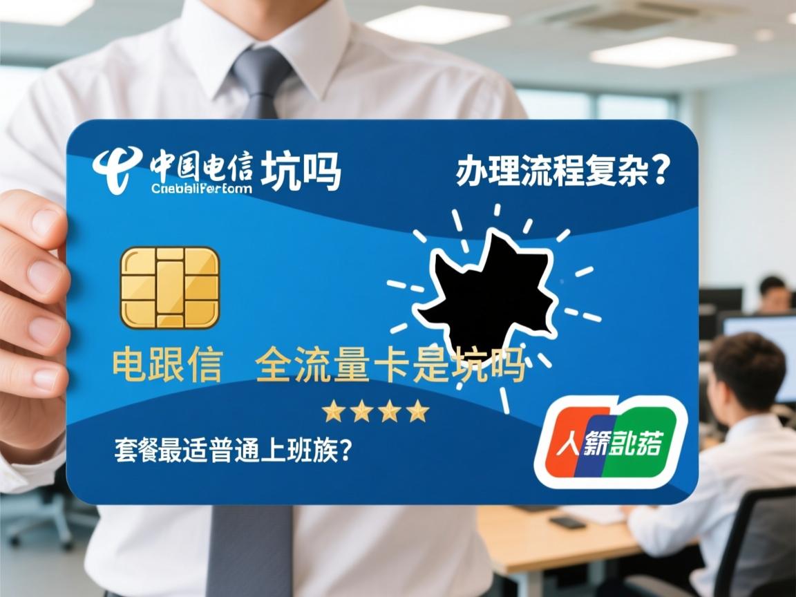 电信全流量卡是坑吗，办理流程复杂吗，哪个套餐最适合普通上班族？