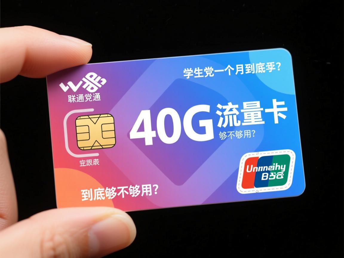 联通40G流量卡，学生党一个月到底够不够用？
