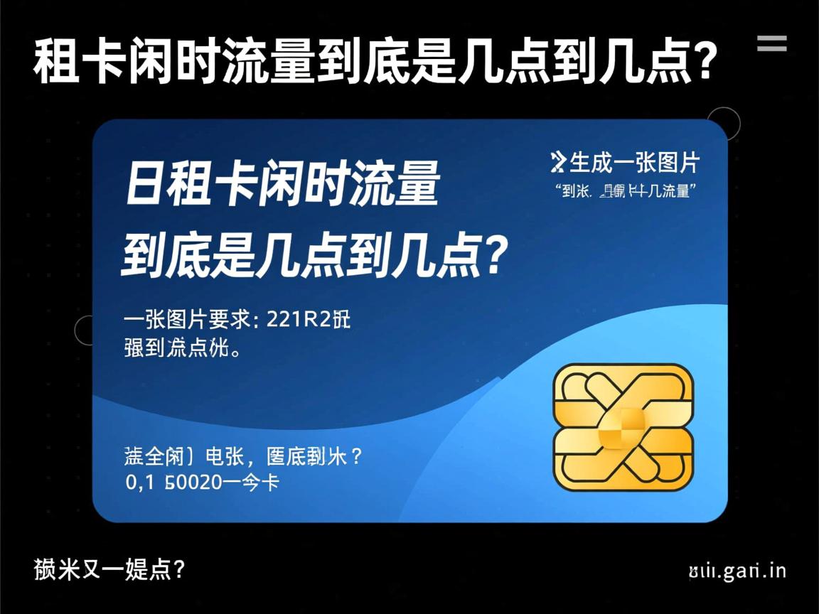 日租卡闲时流量到底是几点到几点？