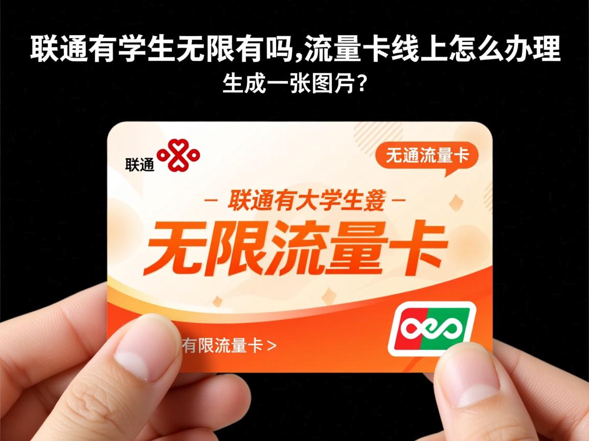 联通有没有无限流量卡，联通有学生无限流量卡吗，联通大流量卡线上怎么办理？