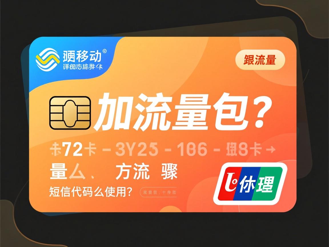 移动卡怎么加流量包？详细方法步骤是什么，如何办理最便宜流量包，短信代码怎么使用？