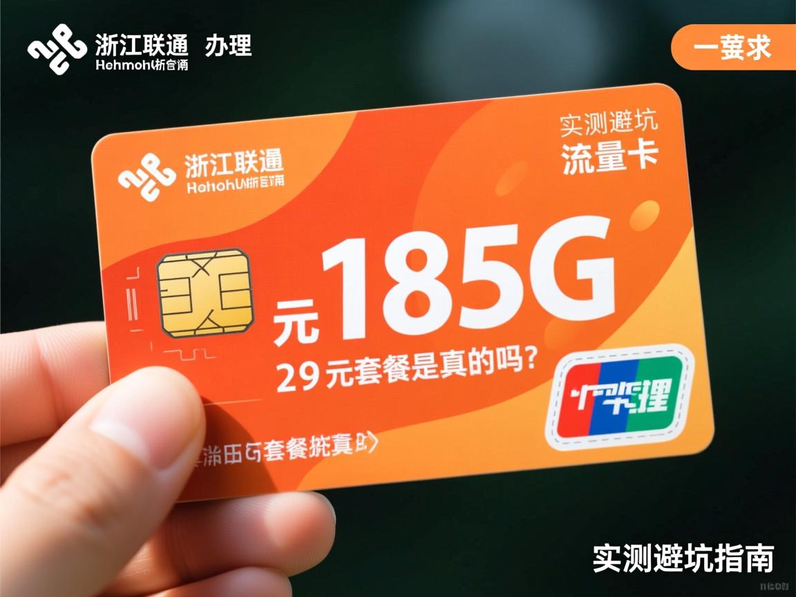 浙江联通流量卡办理_29元185G套餐是真的吗？实测避坑指南