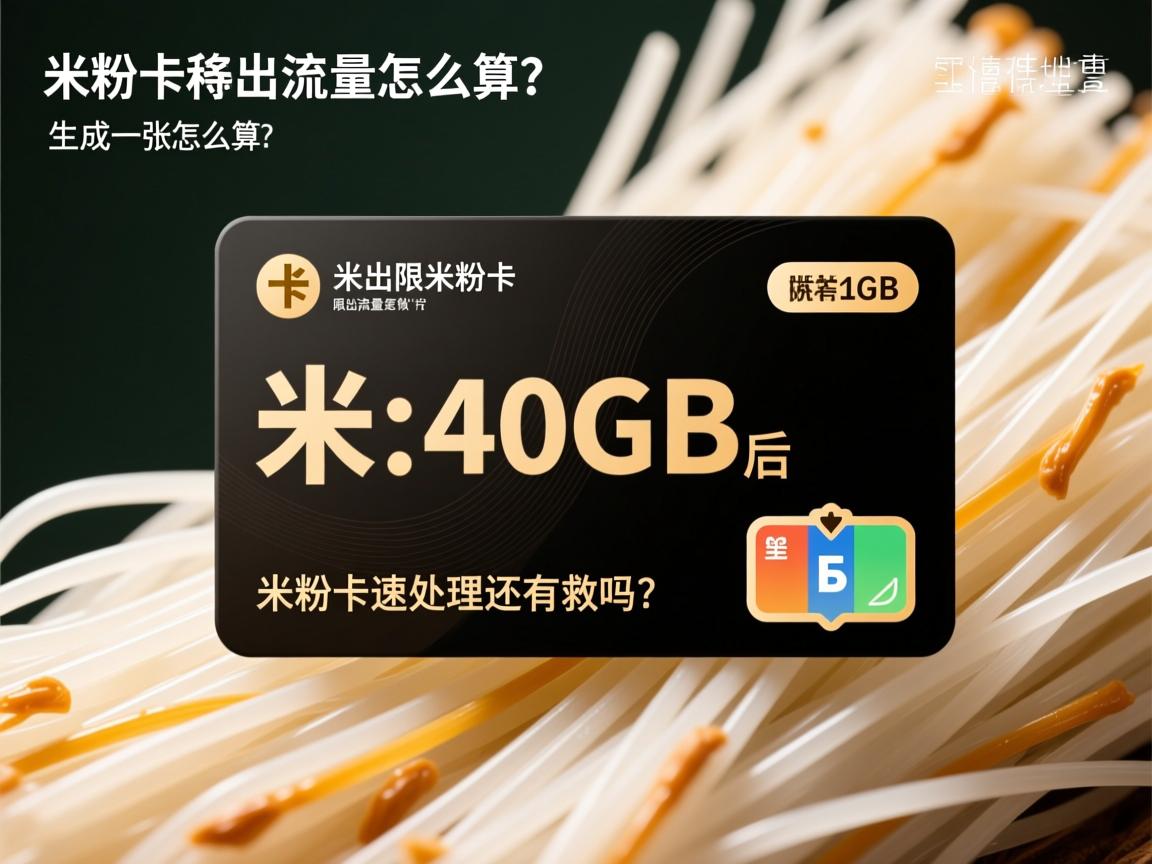 米粉卡超出流量怎么算？米粉卡40GB后限速处理还有救吗？