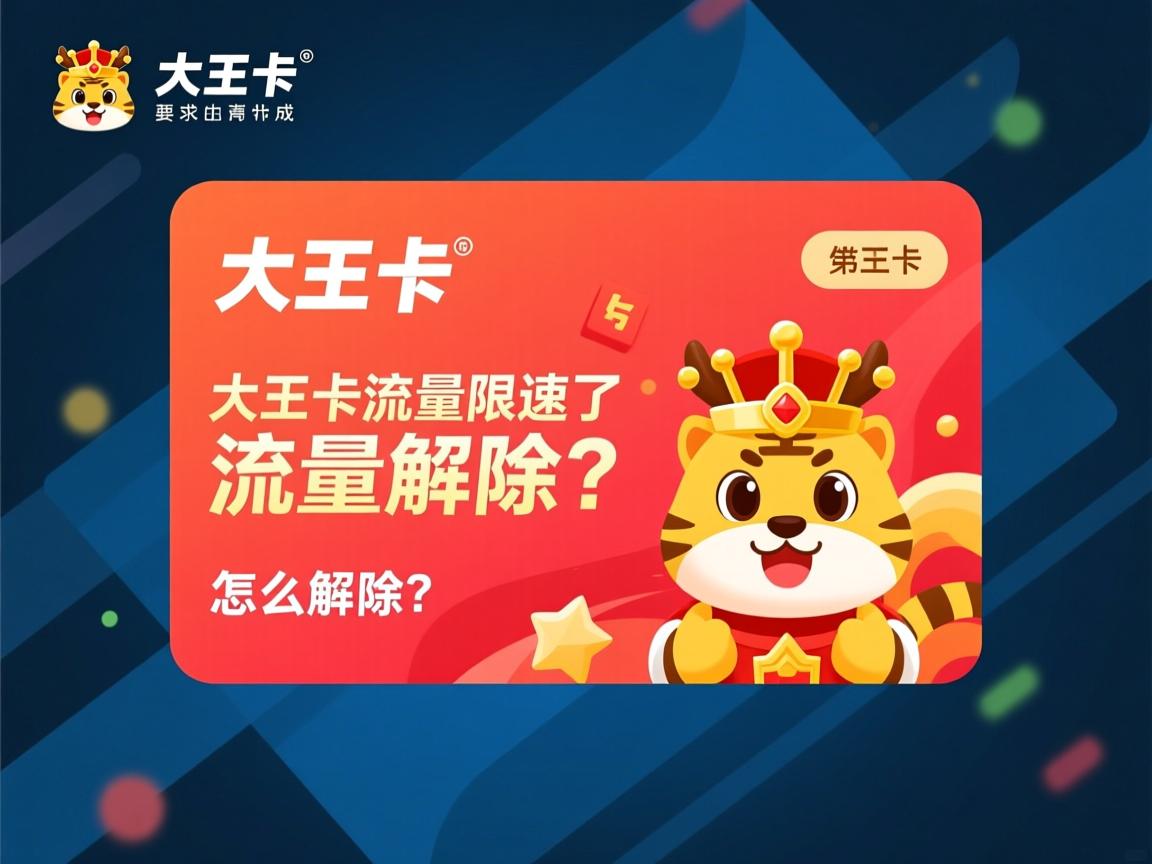 大王卡流量限速了怎么解除？