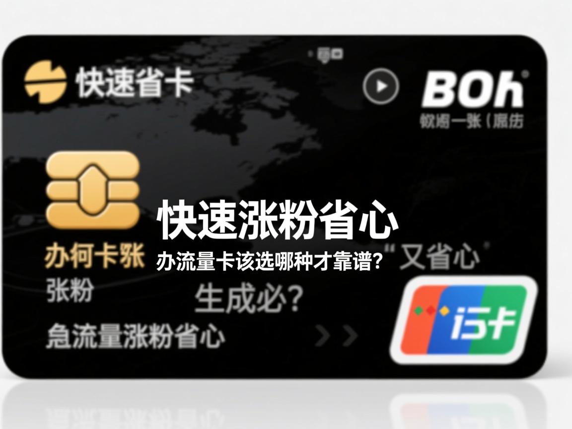 新手如何快速涨粉又省心 办流量卡该选哪种才靠谱？