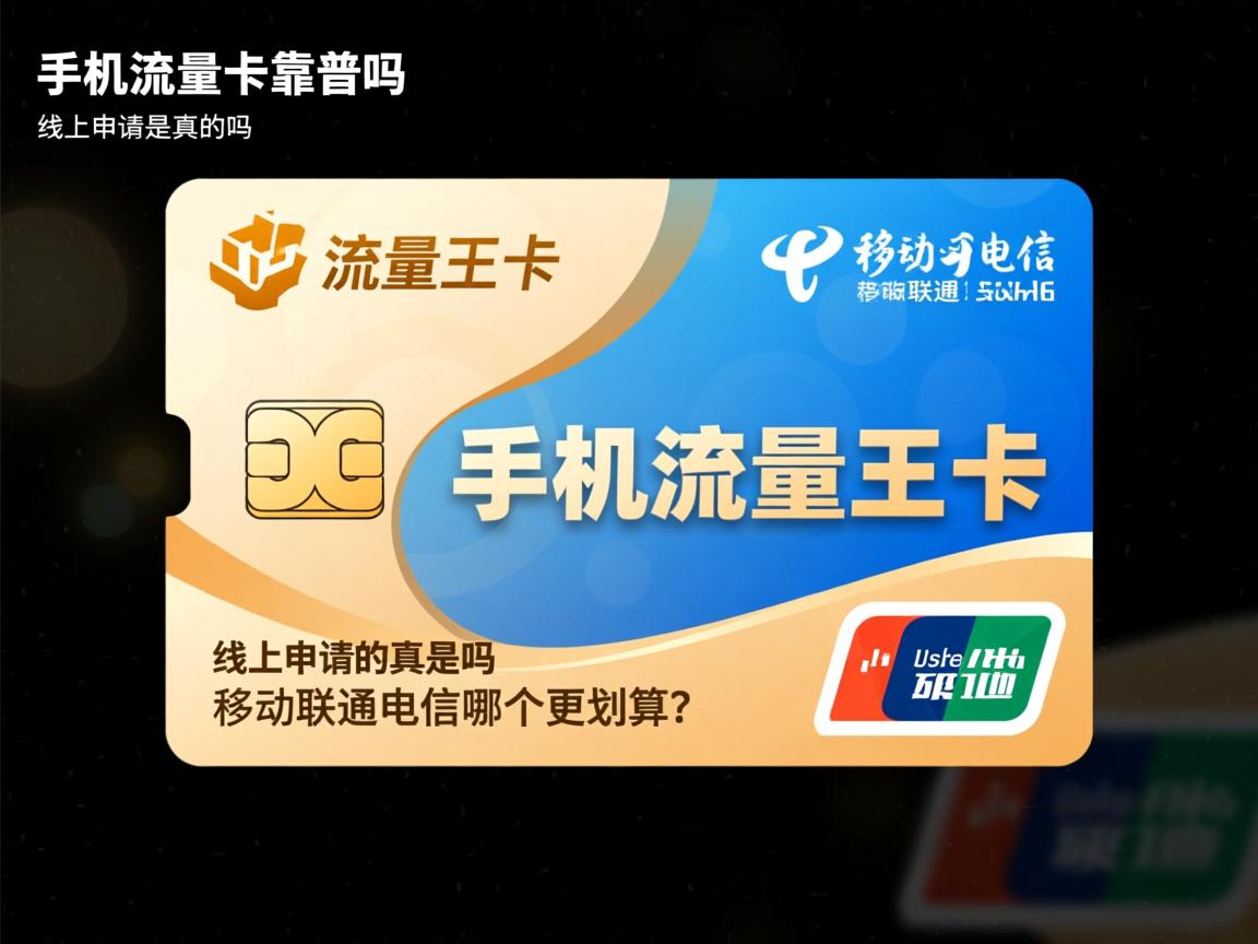 手机流量王卡靠谱吗，线上申请是真的吗，移动联通电信哪个更划算？