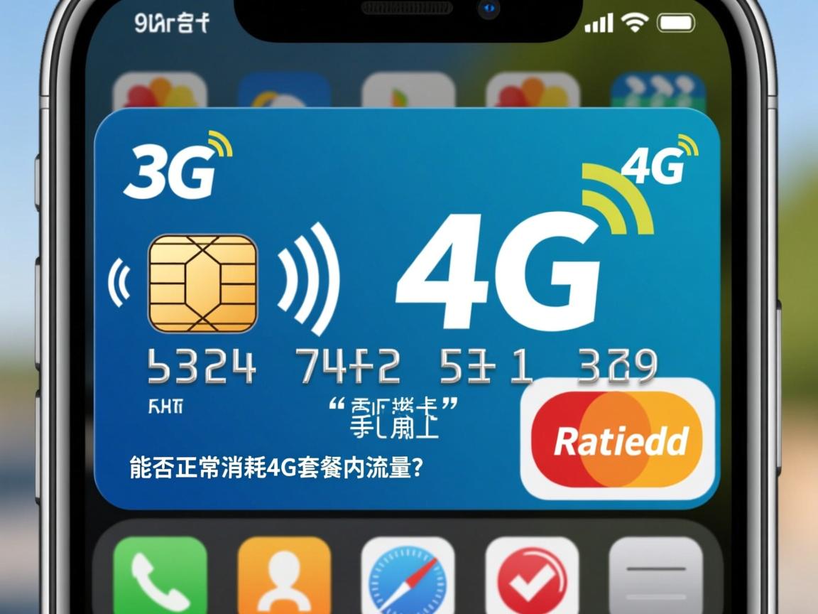 使用3G手机卡时能否正常消耗4G套餐内的流量？