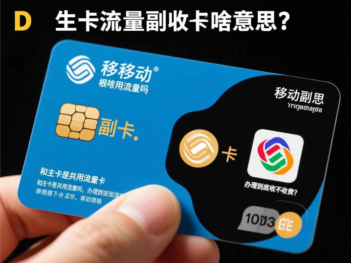 移动流量副卡是啥意思，和主卡是共用流量吗，办理到底收不收费？