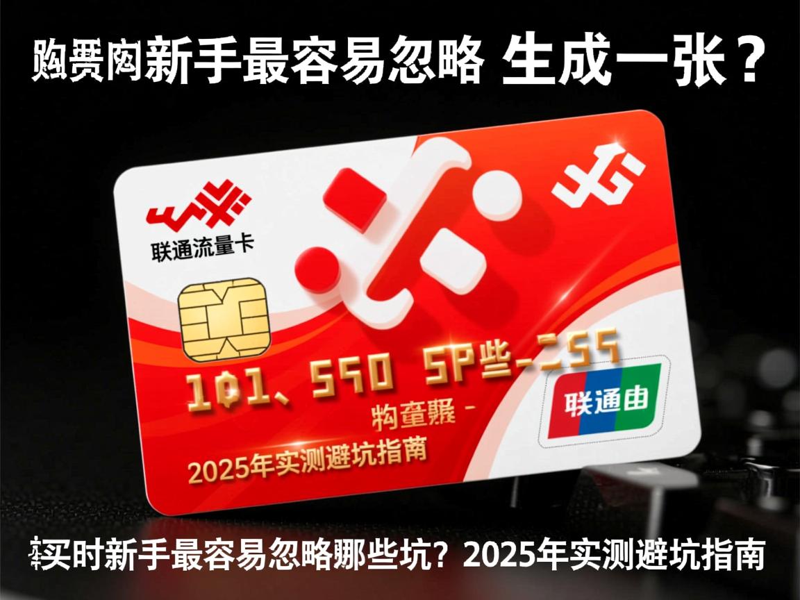联通流量卡购买时新手最容易忽略哪些坑？2025年实测避坑指南