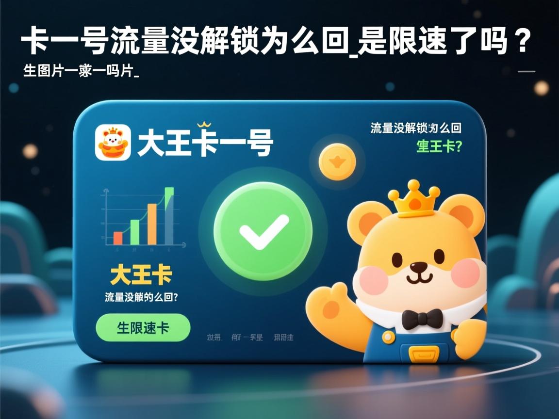 大王卡一号流量没解锁怎么回事_是限速了吗？