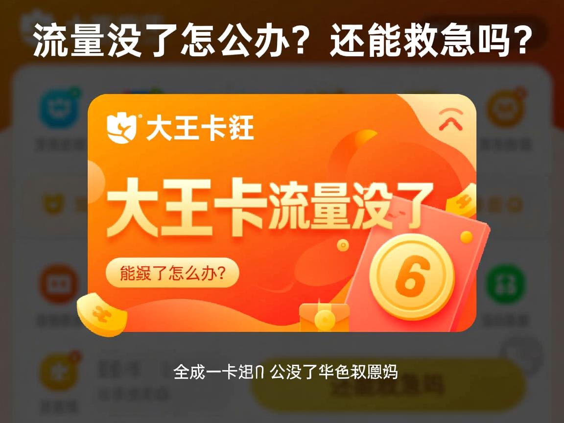 大王卡流量没了怎么办？还能救急吗？