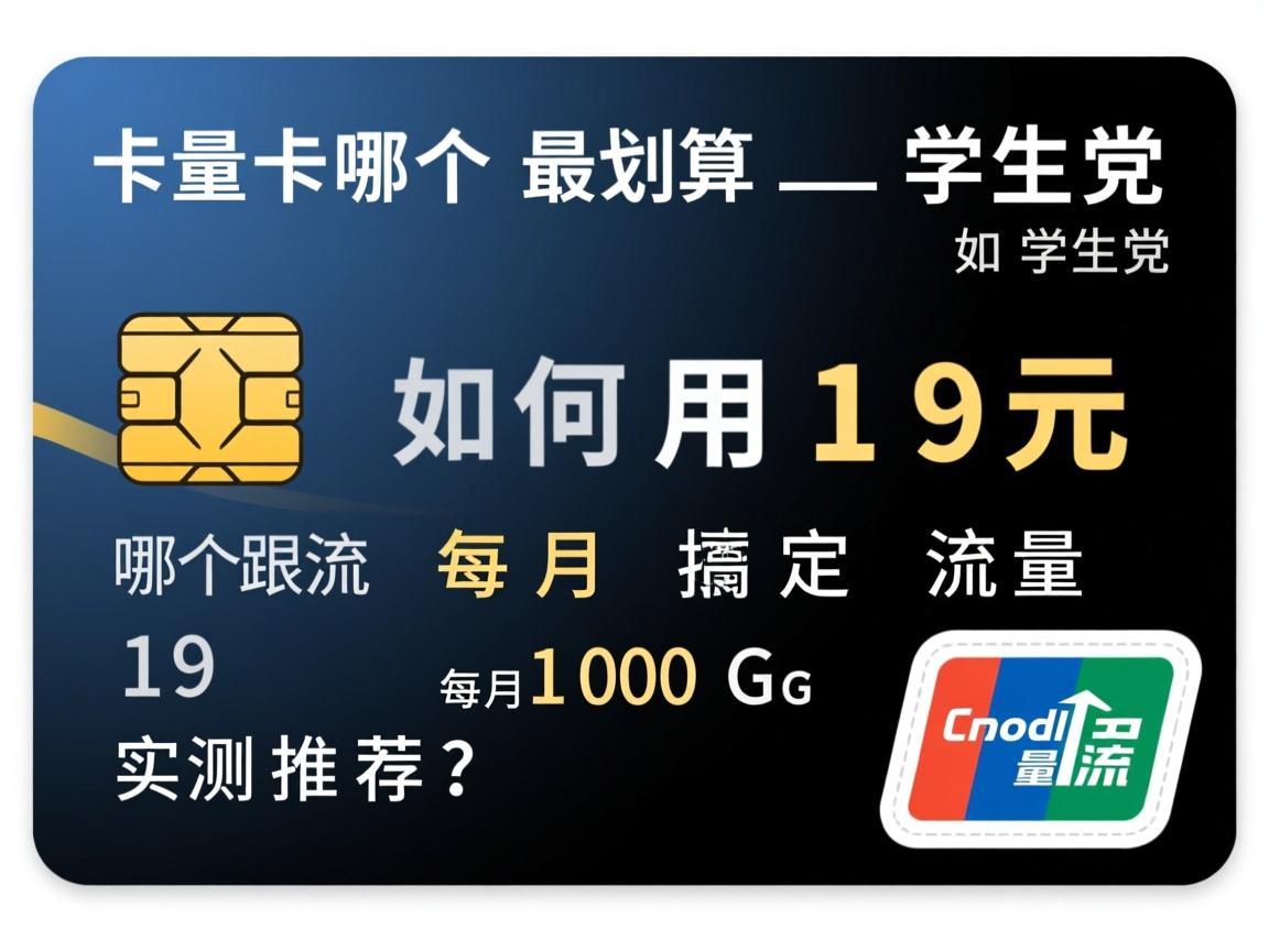 流量卡哪个最划算_学生党如何用19元搞定每月100G流量？实测推荐