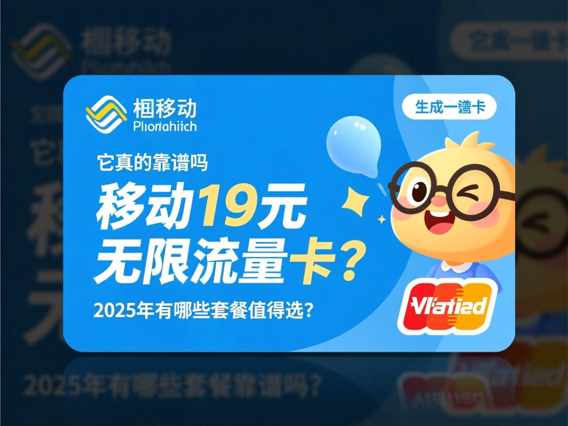 想办移动19元无限流量卡？它真的靠谱吗，2025年有哪些套餐值得选？