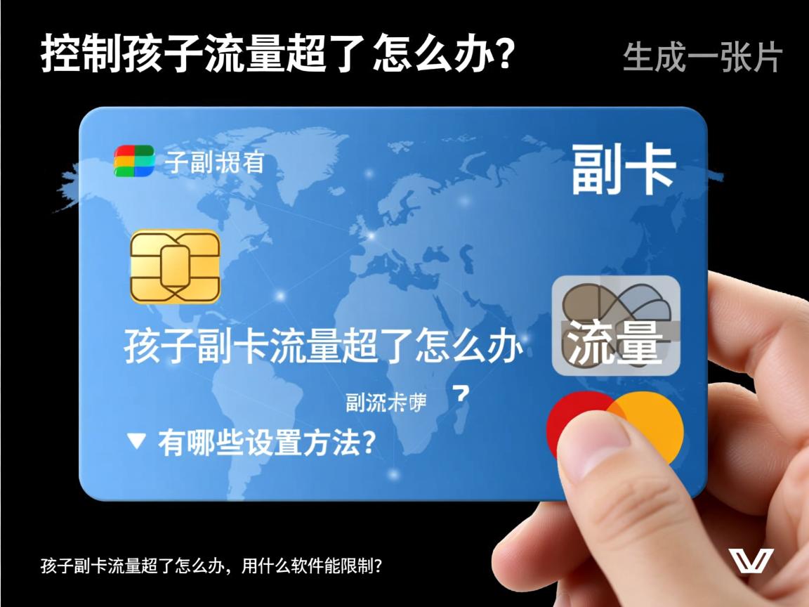怎样控制孩子副卡流量，有哪些设置方法？孩子副卡流量超了怎么办，用什么软件能限制？