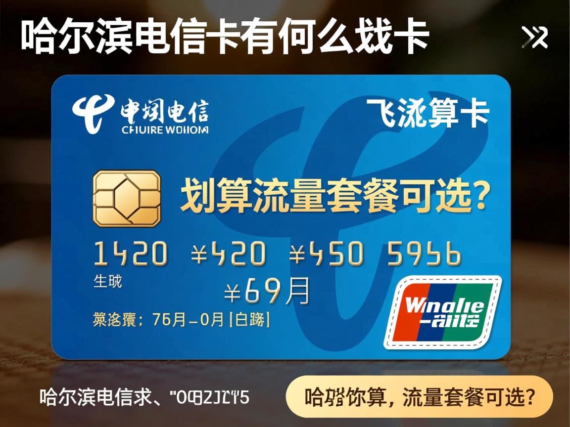 哈尔滨电信卡有什么划算的流量套餐可选？
