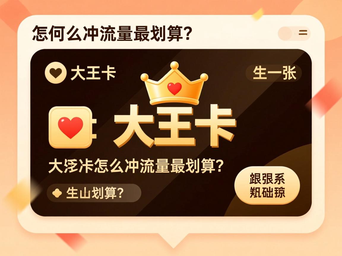 大王卡怎么冲流量最划算？