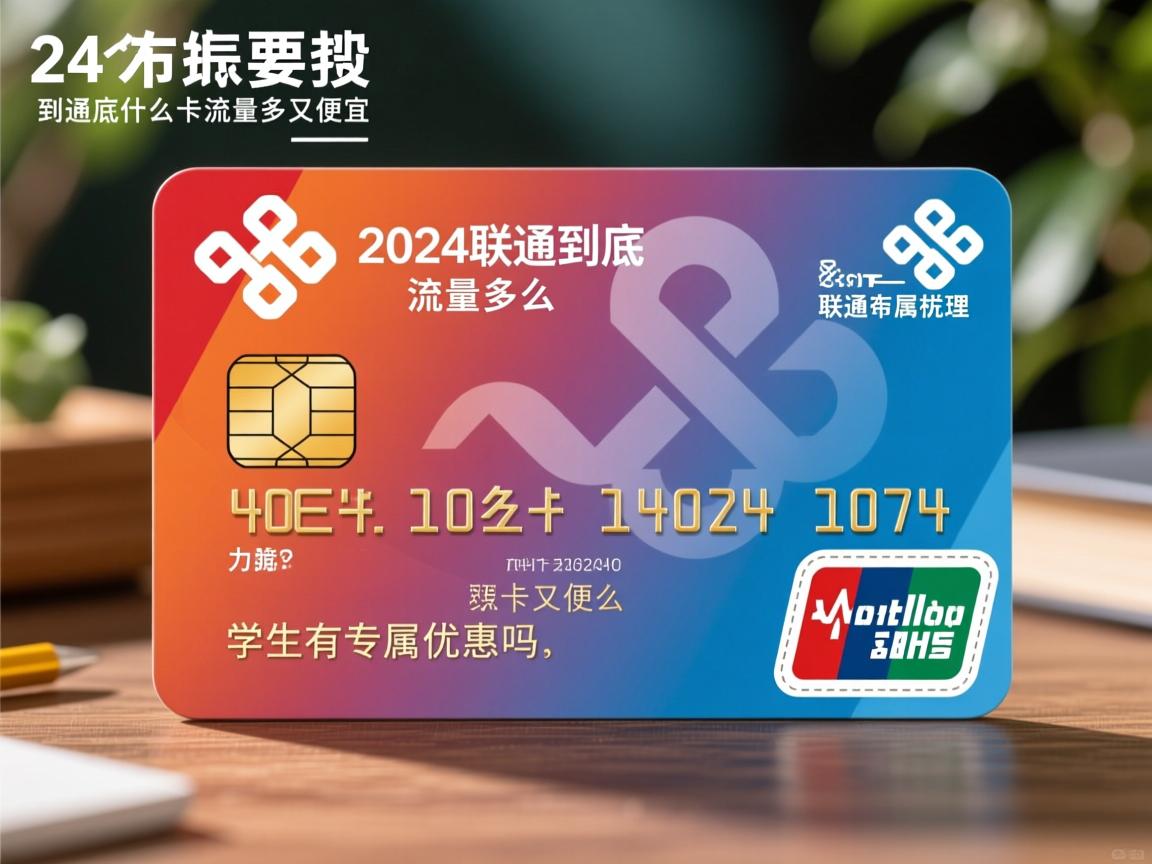 2024年，联通到底什么卡流量多又便宜，学生有专属优惠吗，线上怎么办理？